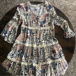 Knox Rose Boho Dress; Button Down; Size S.